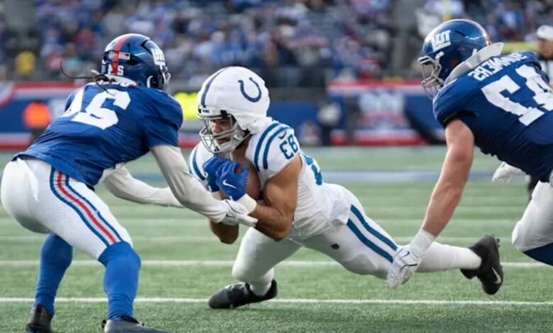 colts vs new york giants match player stats