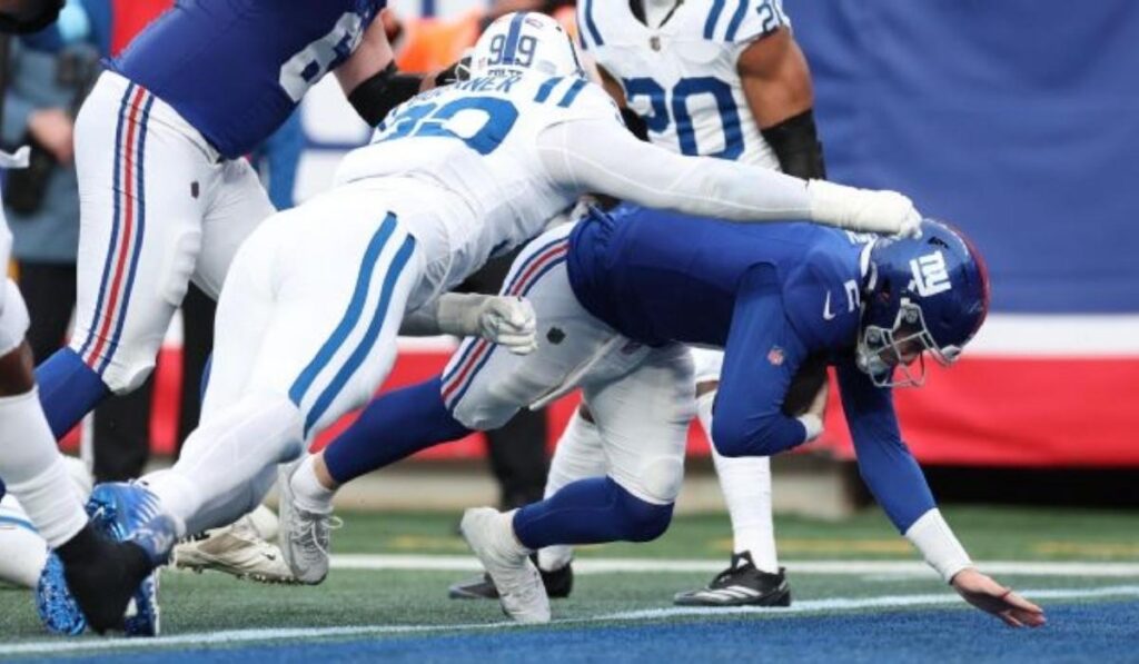 colts vs new york giants match player stats