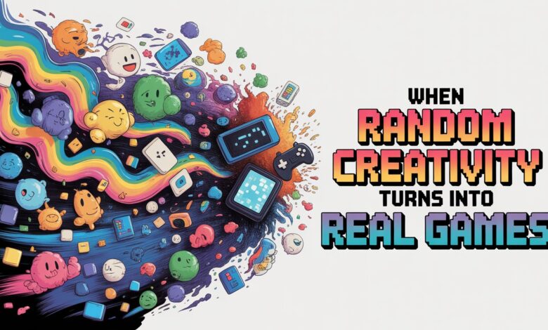 When Random Creativity Turns into Real Games